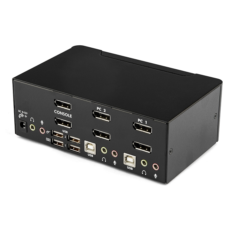 StarTech SV231DPDDUA2 2-Port DisplayPort Dual-Monitor KVM Switch - 4K 60Hz